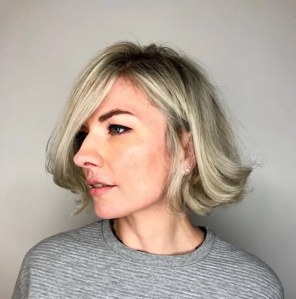 Lady with flipped bob hairstyle