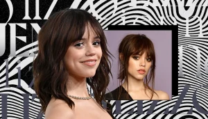 Jenna Ortega in cowgirl bob haircut