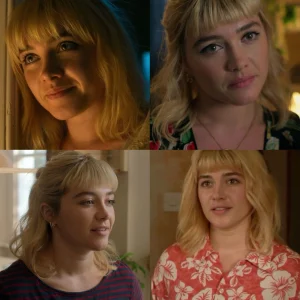 Florence Pugh in cowgirl bob haircut